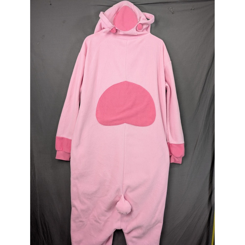 HUTUTU Pink Angel Alien Fleece Costume Pajamas XL One Piece Hooded Pockets